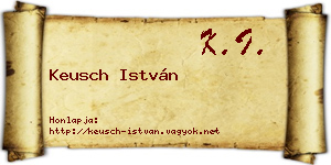 Keusch István névjegykártya