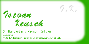 istvan keusch business card